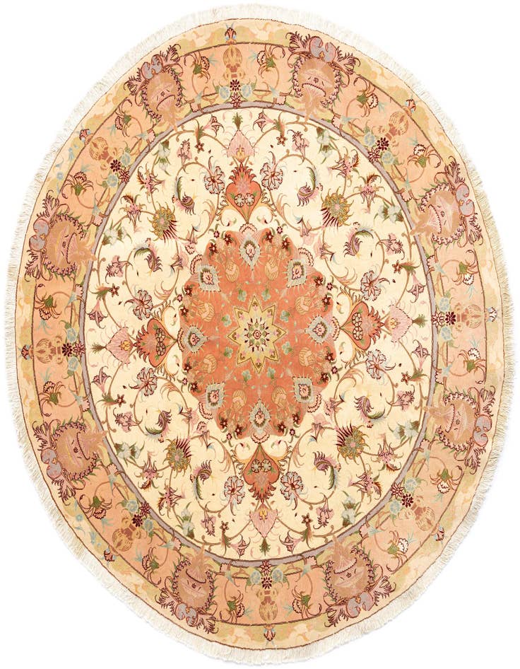 Detail image of 6' 7 x 6' 7 Tabriz Round Rug