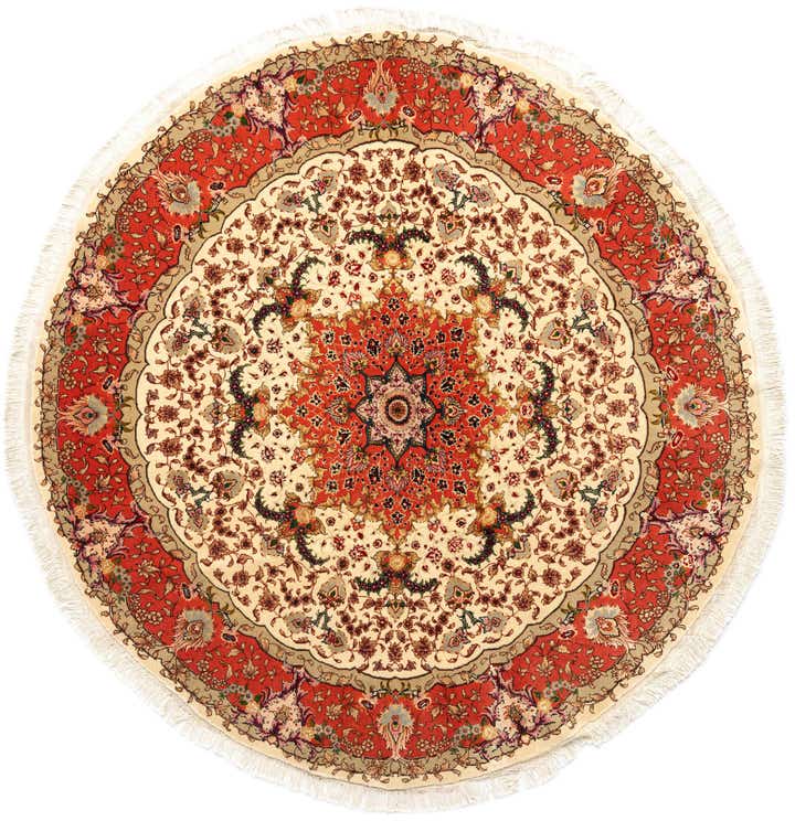 6' 9 x 6' 10 Tabriz Round Rug