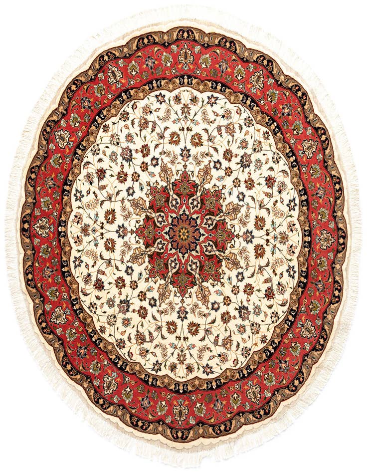 Detail image of 6' 9 x 6' 9 Tabriz Round Rug