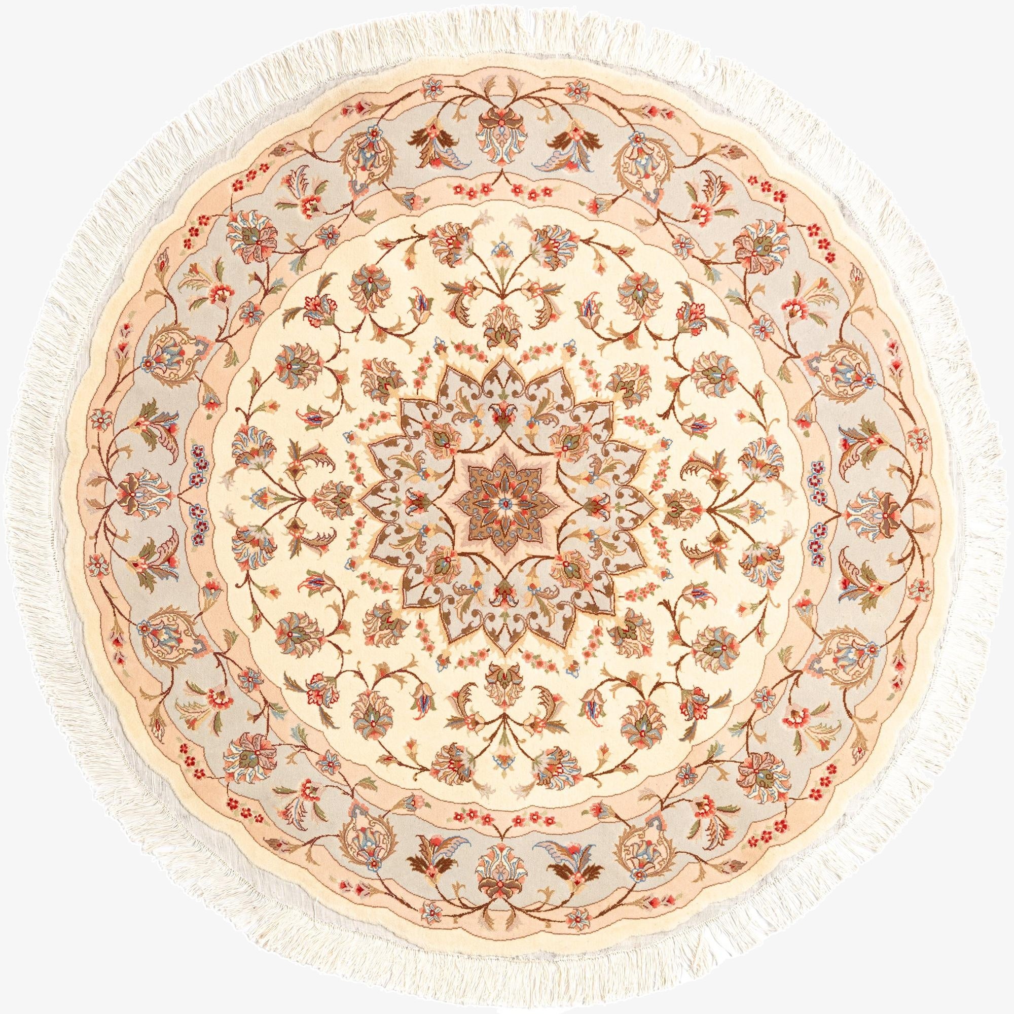 4' 11 x 4' 11 Tabriz Round Rug