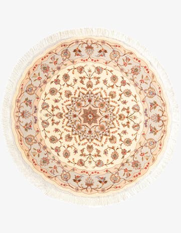 4' 11 x 4' 11 Tabriz Round Rug