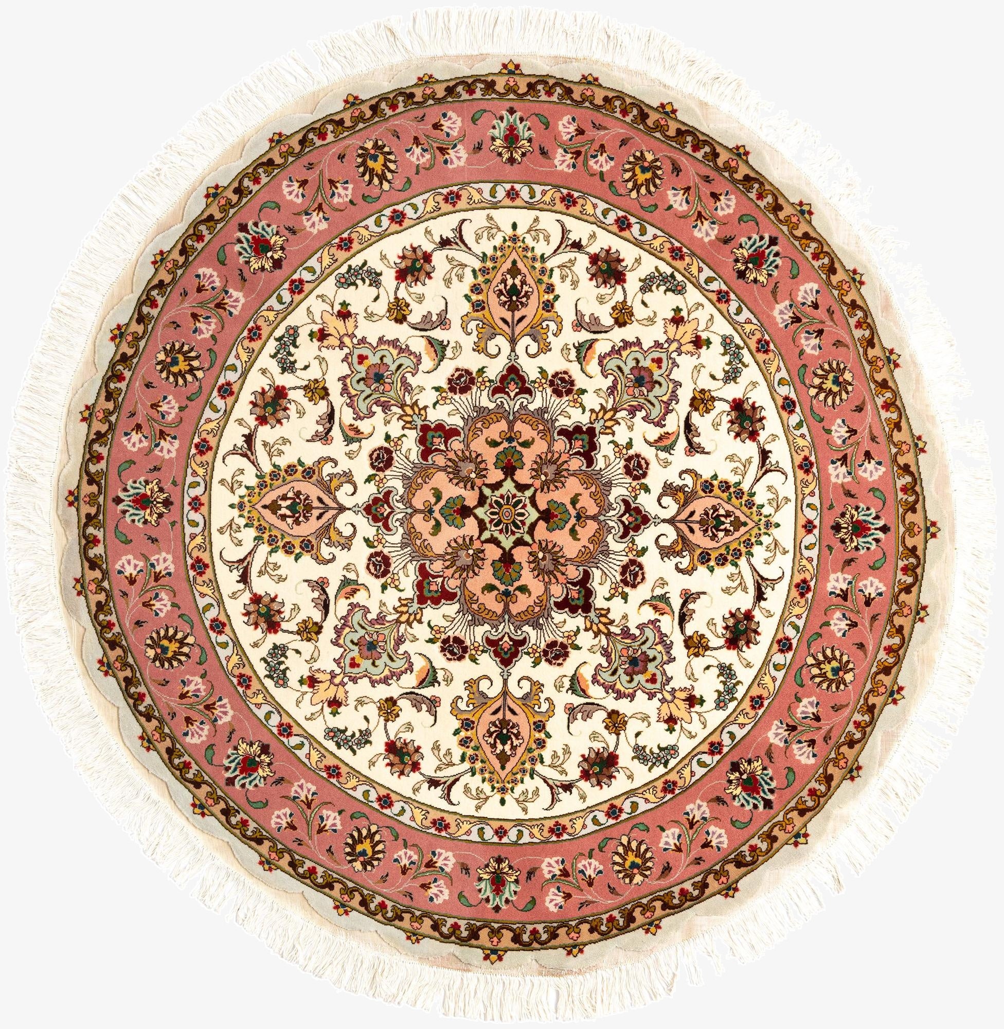 4' 11 x 4' 11 Tabriz Round Rug