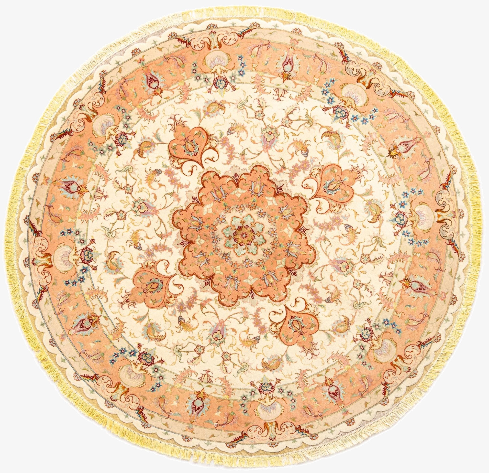 5' x 5' Tabriz Round Rug