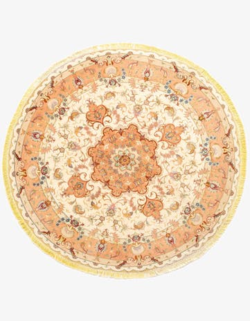5' x 5' Tabriz Round Rug