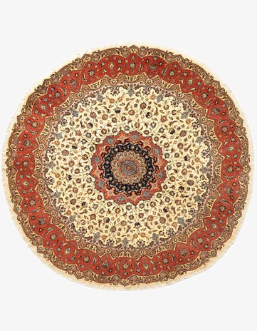 9' 10 x 9' 10 Tabriz Round Rug