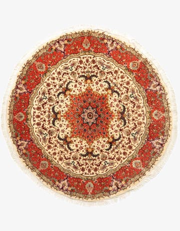 6' 9 x 6' 10 Tabriz Round Rug