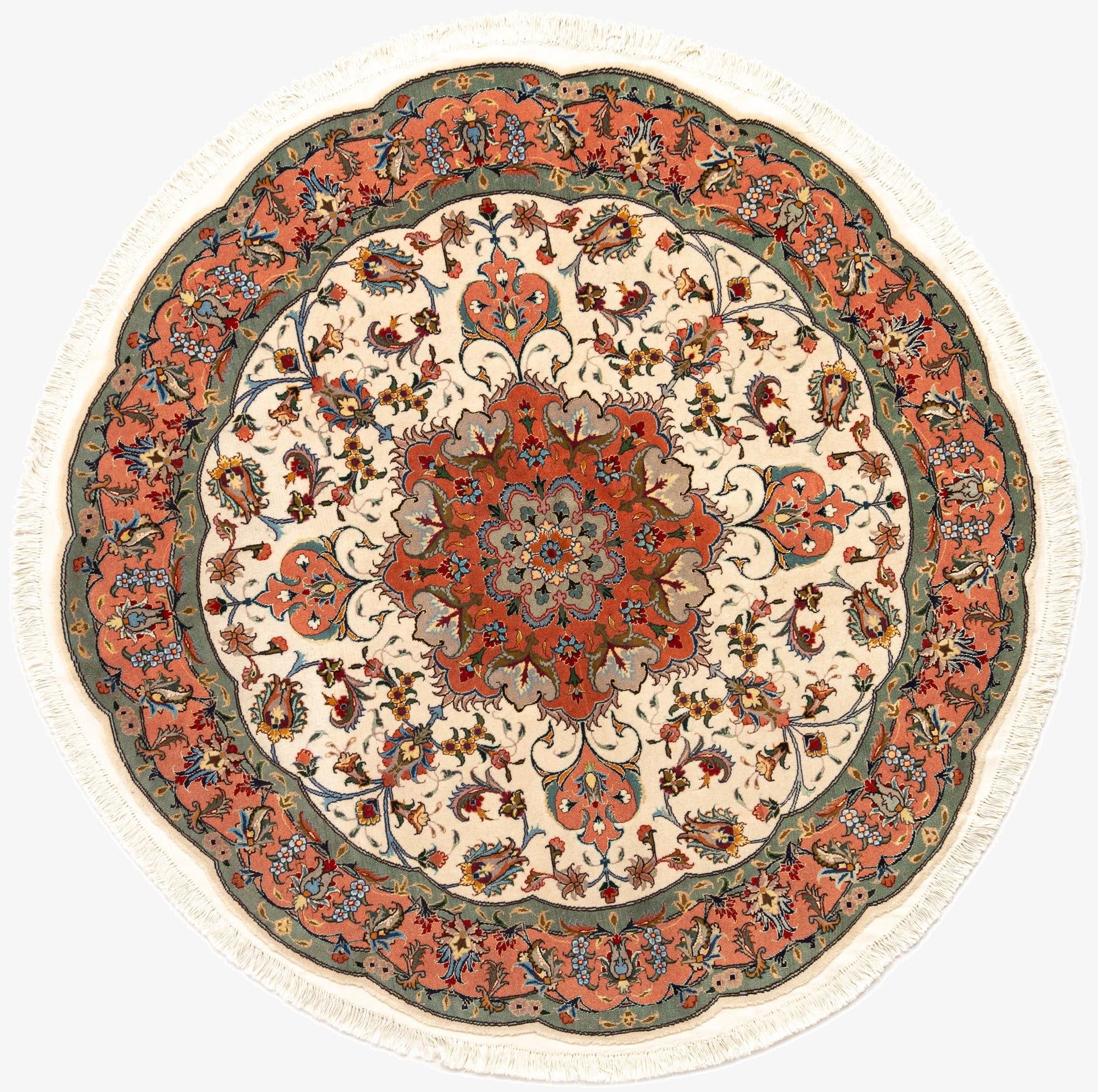 4' 11 x 4' 11 Tabriz Round Rug