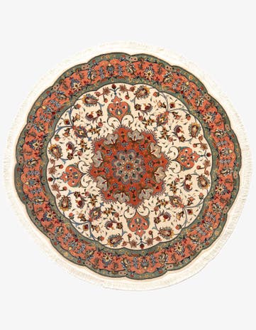 4' 11 x 4' 11 Tabriz Round Rug