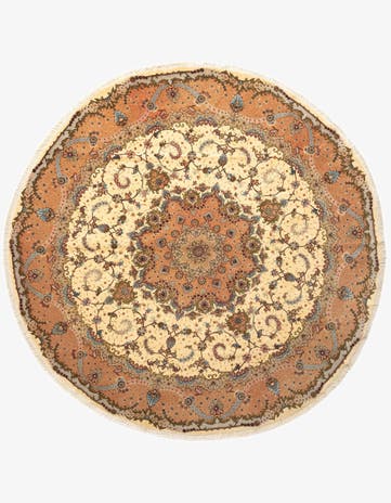 9' 10 x 9' 10 Tabriz Round Rug