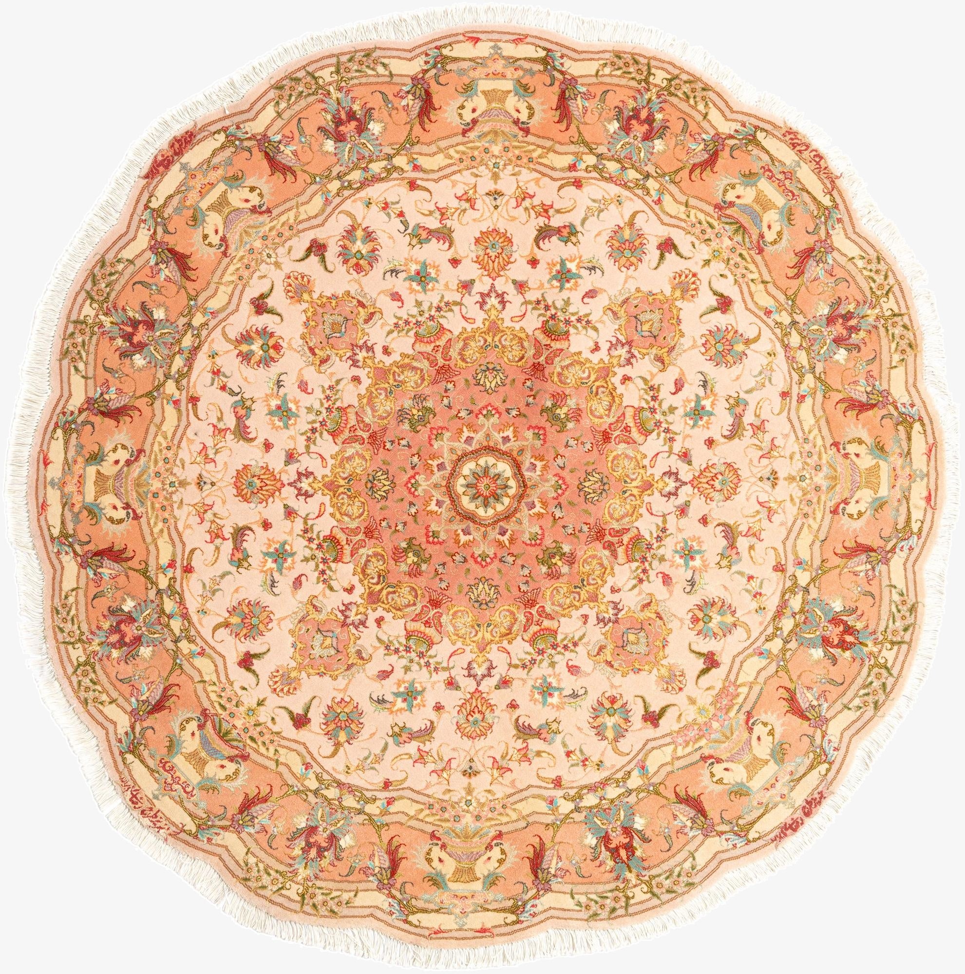 4' 11 x 4' 11 Tabriz Round Rug