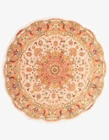 4' 11 x 4' 11 Tabriz Round Rug