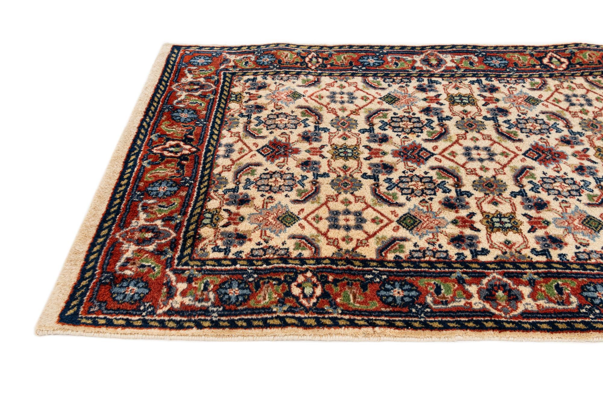 75cm x 345cm anudado a mano Bidjar Alfombra Lana Pasillera