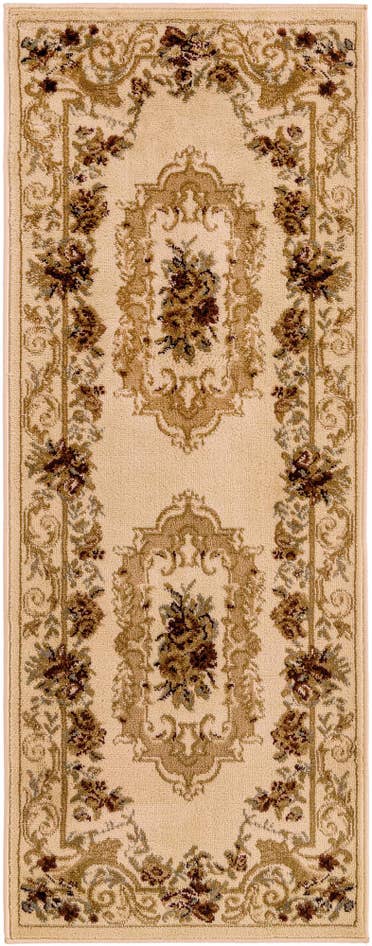Detailansicht von 60cm x 160cm Klassischer Aubusson Läufer Teppich