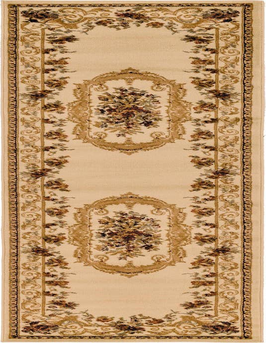Detail image of 2' 7 x 10' Classic Aubusson Runner Rug