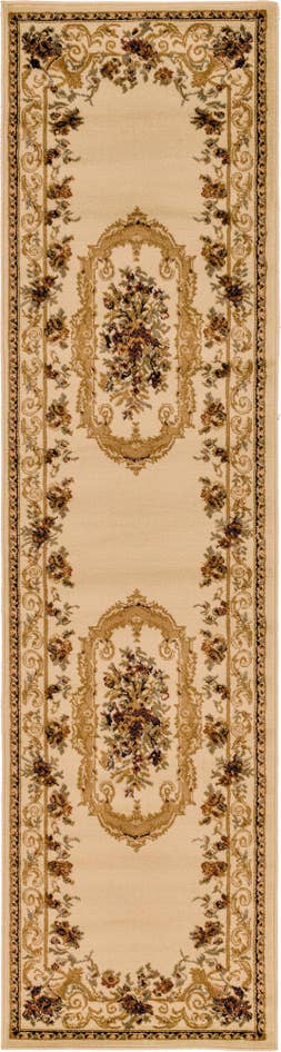 Detail image of 2' 7 x 10' Classic Aubusson Runner Rug