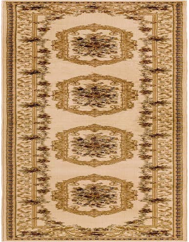 Detail image of 3' x 16' 5 Classic Aubusson Runner Rug