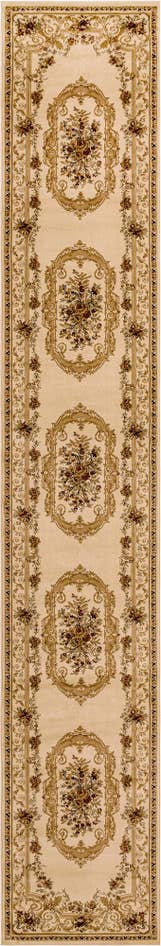 Detailfoto van 95cm x 600cm Klassieke Aubusson Loper Vloerkleed
