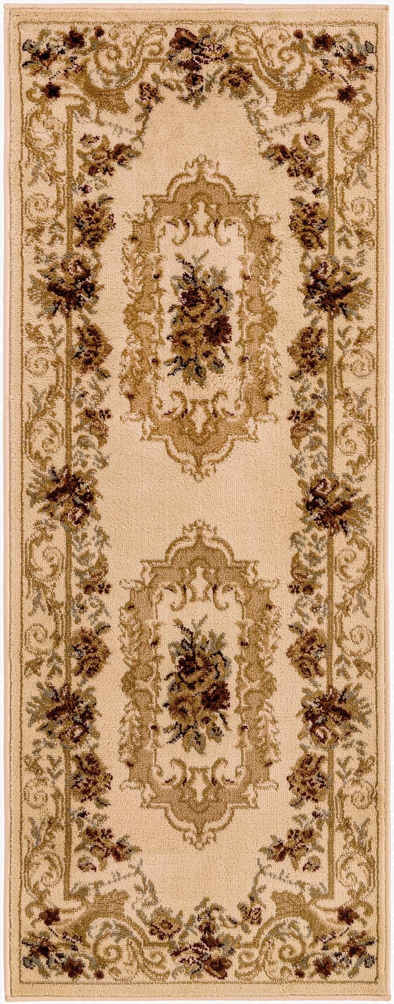 2' x 5' 3 Classic Aubusson Runner Rug