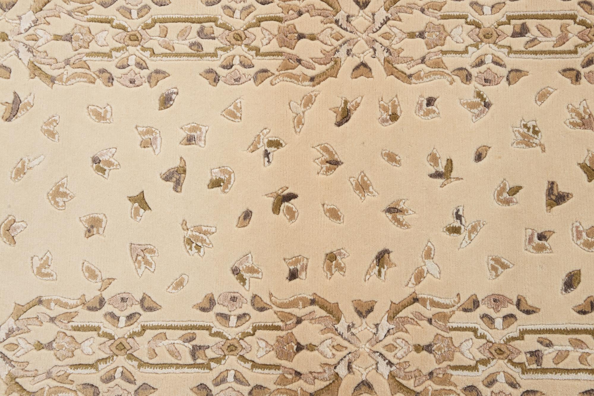2' 8 x 9' 9 Hand Knotted Darya Wool Runner Rug