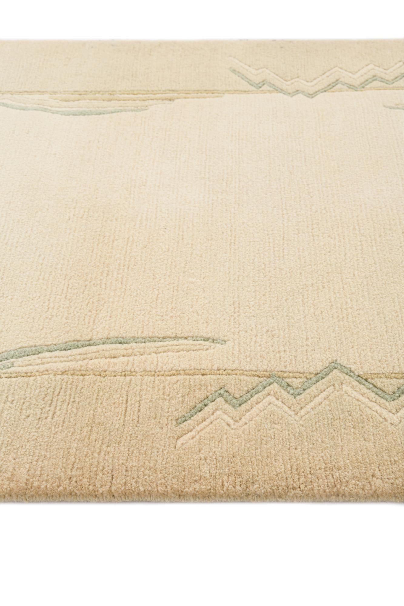 2' 7 x 9' 10 Hand Knotted Darya Wool Runner Rug