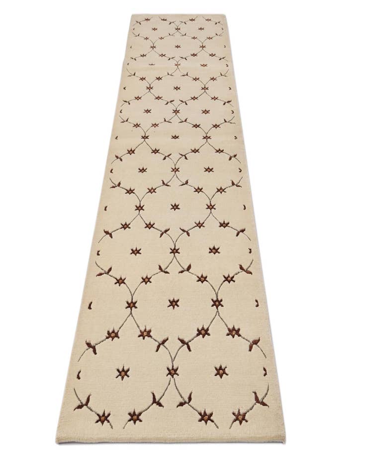 Detail image of 2' 9 x 10'  Hand Knotted Darya Wool Runner Rug