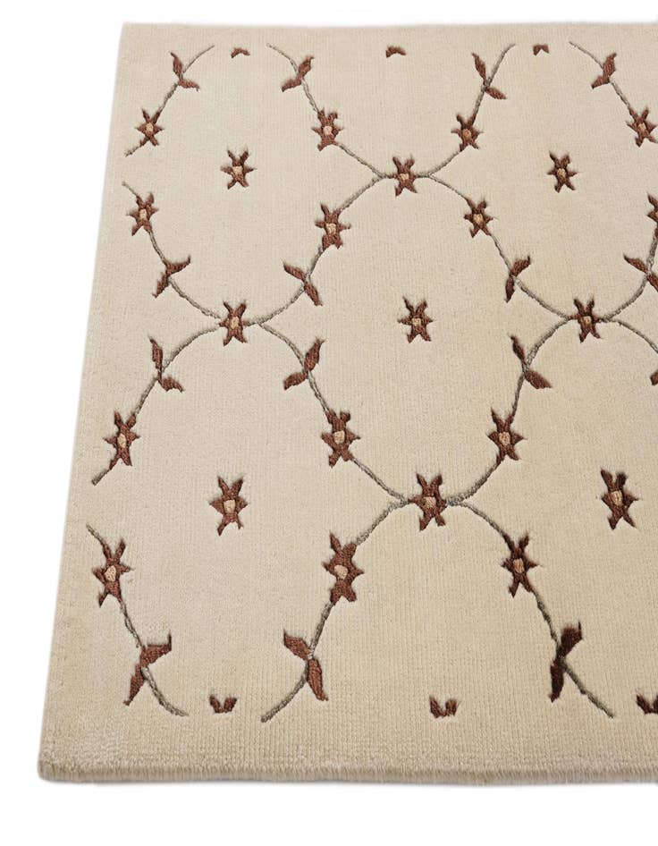Detail image of 2' 9 x 10'  Hand Knotted Darya Wool Runner Rug