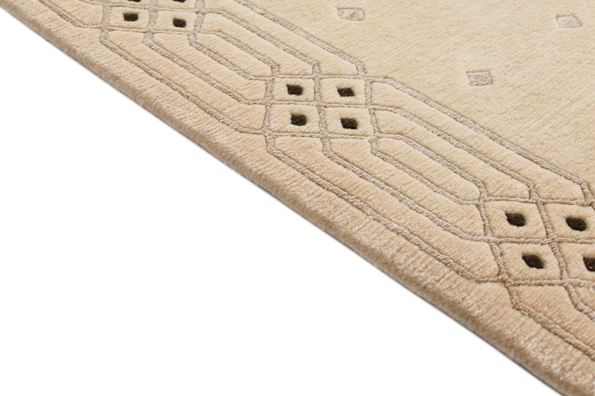 2' 8 x 9' 8 Hand Knotted Darya Wool Runner Rug