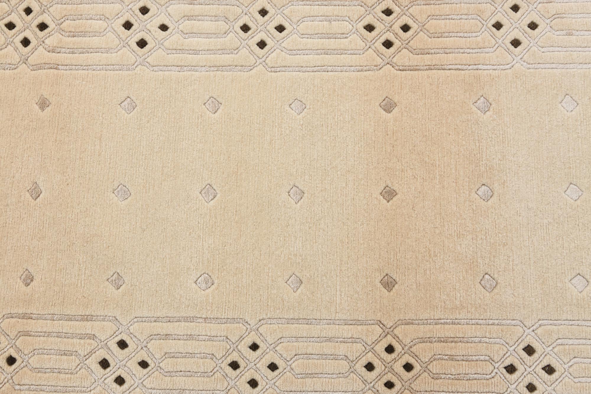 2' 8 x 9' 8 Hand Knotted Darya Wool Runner Rug
