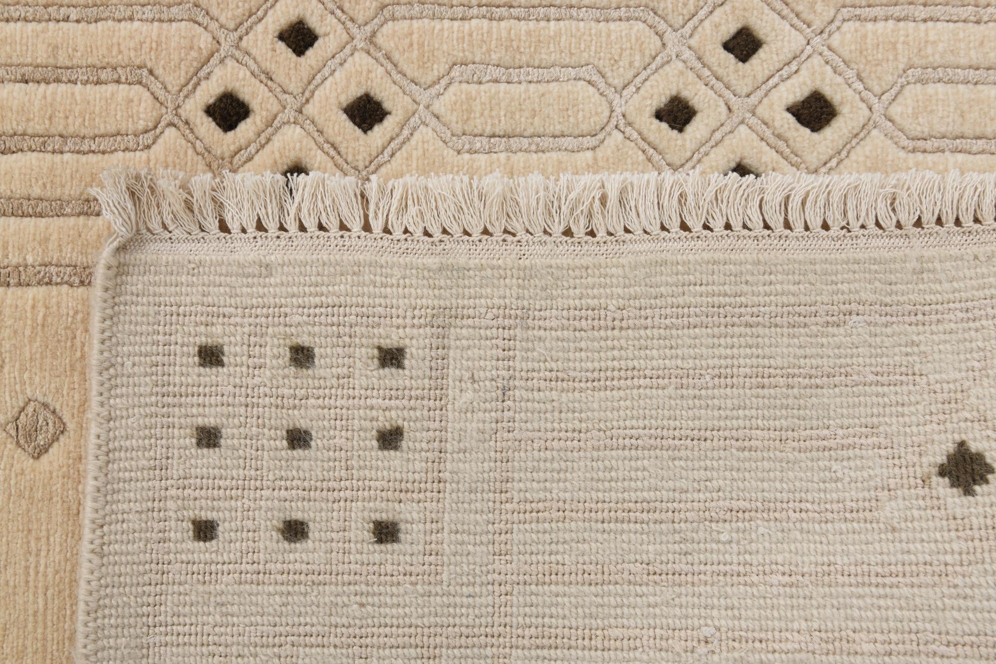 2' 8 x 9' 8 Hand Knotted Darya Wool Runner Rug