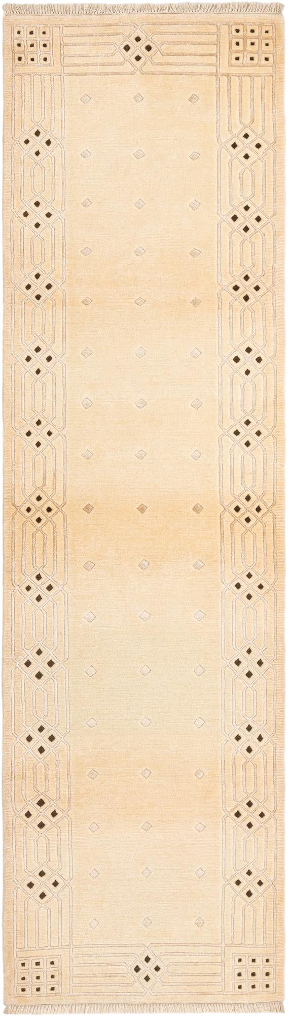 2' 8 x 9' 8 Hand Knotted Darya Wool Runner Rug