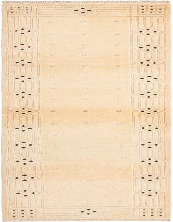 Detail image of 2' 8 x 9' 8 Hand Knotted Darya Wool Runner Rug