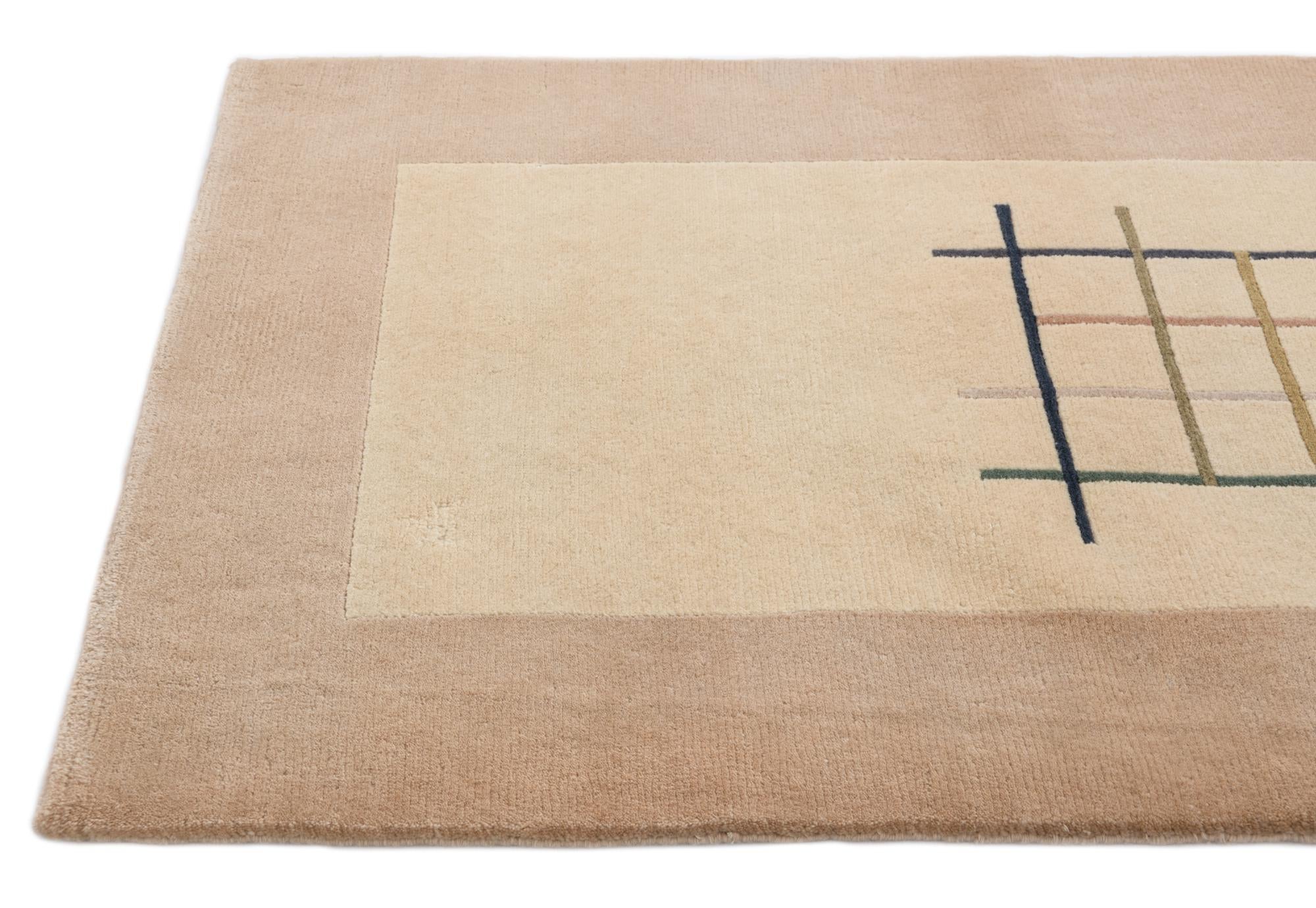 2' 7 x 9' Hand Knotted Darya Wool Runner Rug