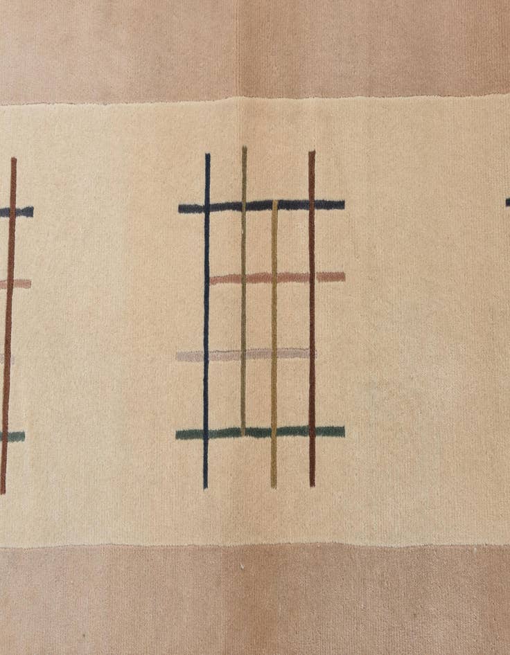 Detail image of 2' 7 x 9'  Hand Knotted Darya Wool Runner Rug