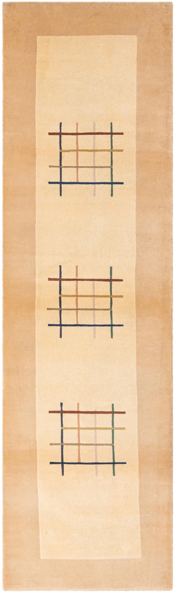 2' 7 x 9' Hand Knotted Darya Wool Runner Rug