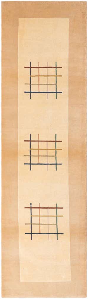 2' 7 x 9' Hand Knotted Darya Wool Runner Rug