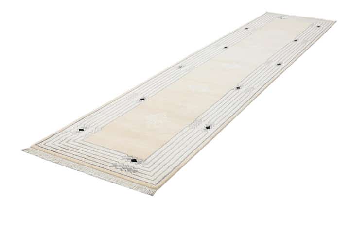 80cm x 395cm Handgeknüpft Darya Wolle Läufer Teppich