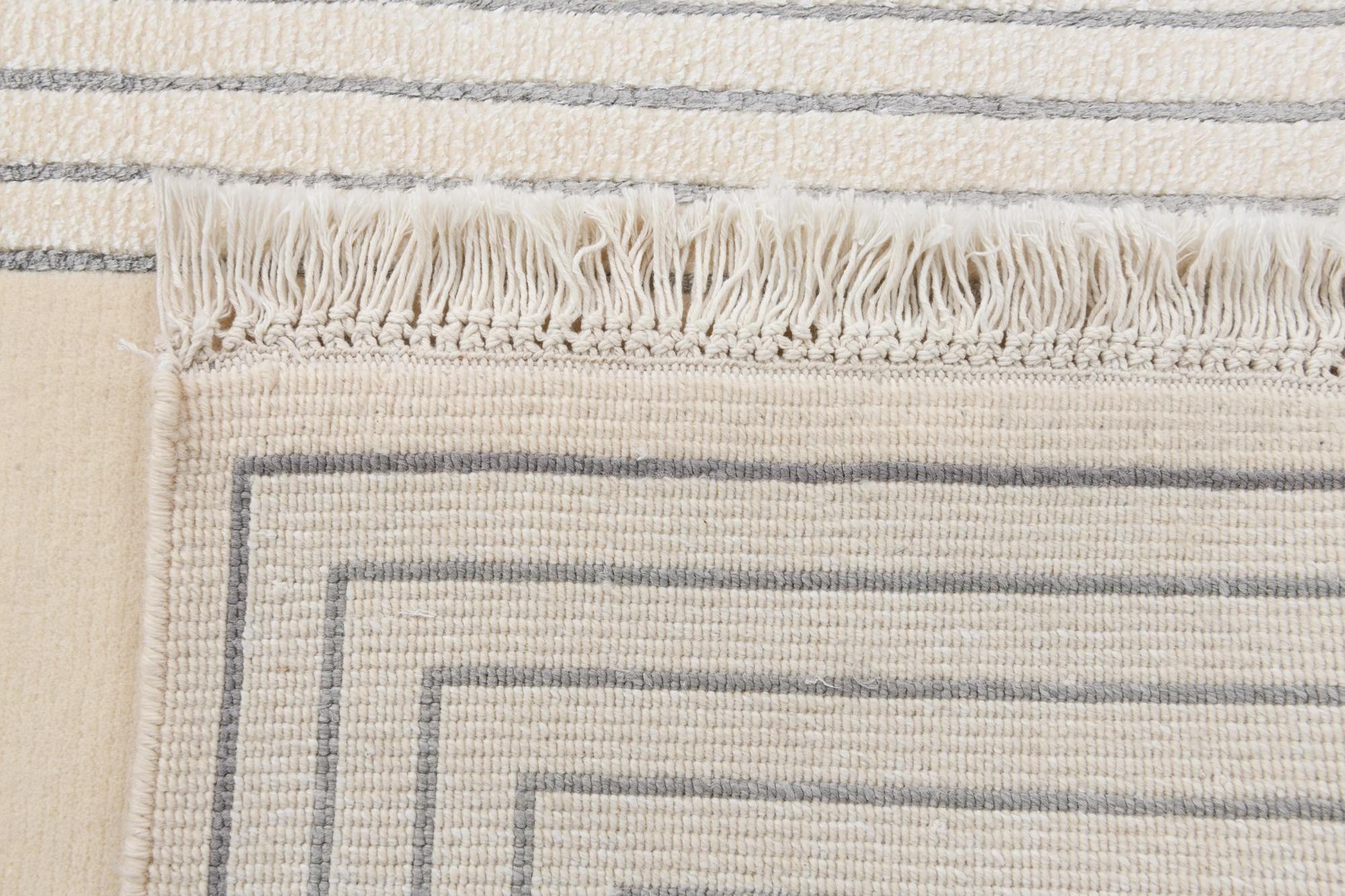 2' 7 x 13' Hand Knotted Darya Wool Runner Rug