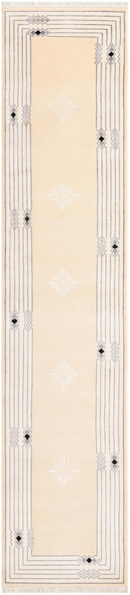 2' 7 x 13' Hand Knotted Darya Wool Runner Rug