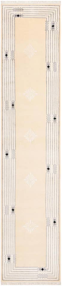 Detailansicht von 80cm x 395cm Handgeknüpft Darya Wolle Läufer Teppich
