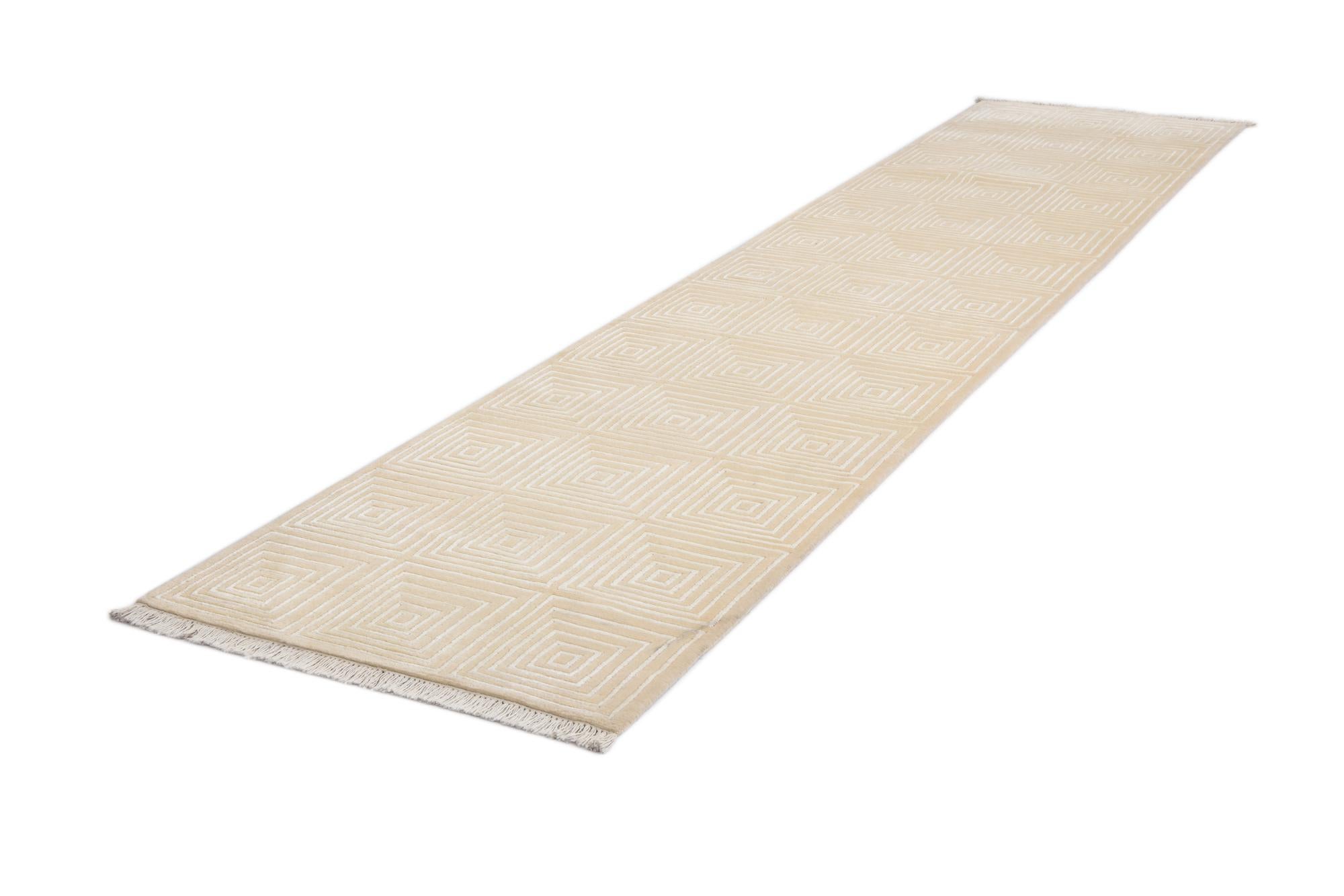 2' 8 x 12' 8 Hand Knotted Darya Wool Runner Rug