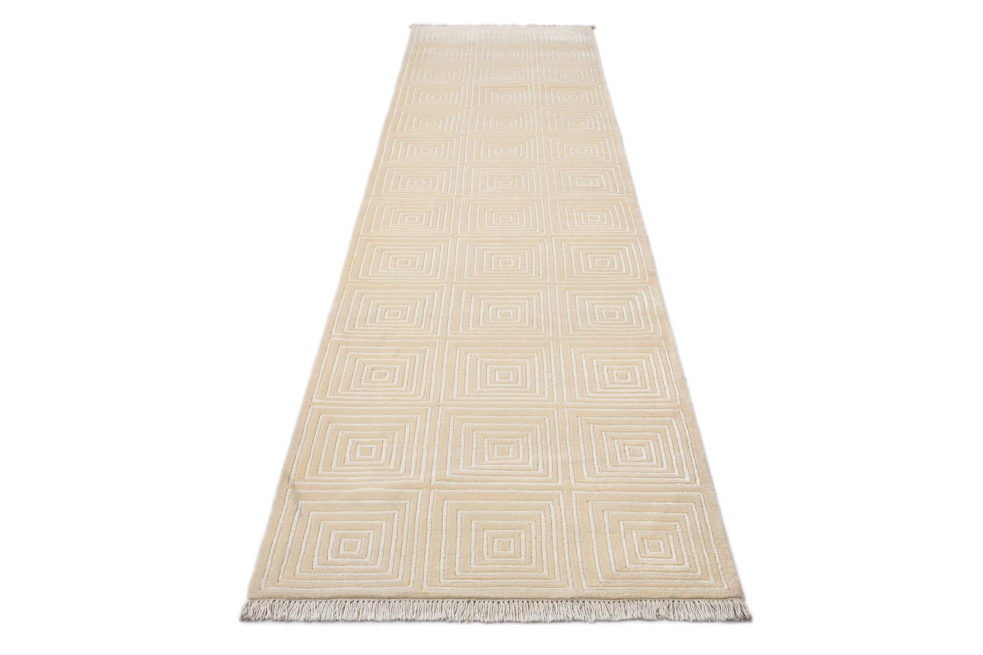 2' 8 x 12' 8 Hand Knotted Darya Wool Runner Rug
