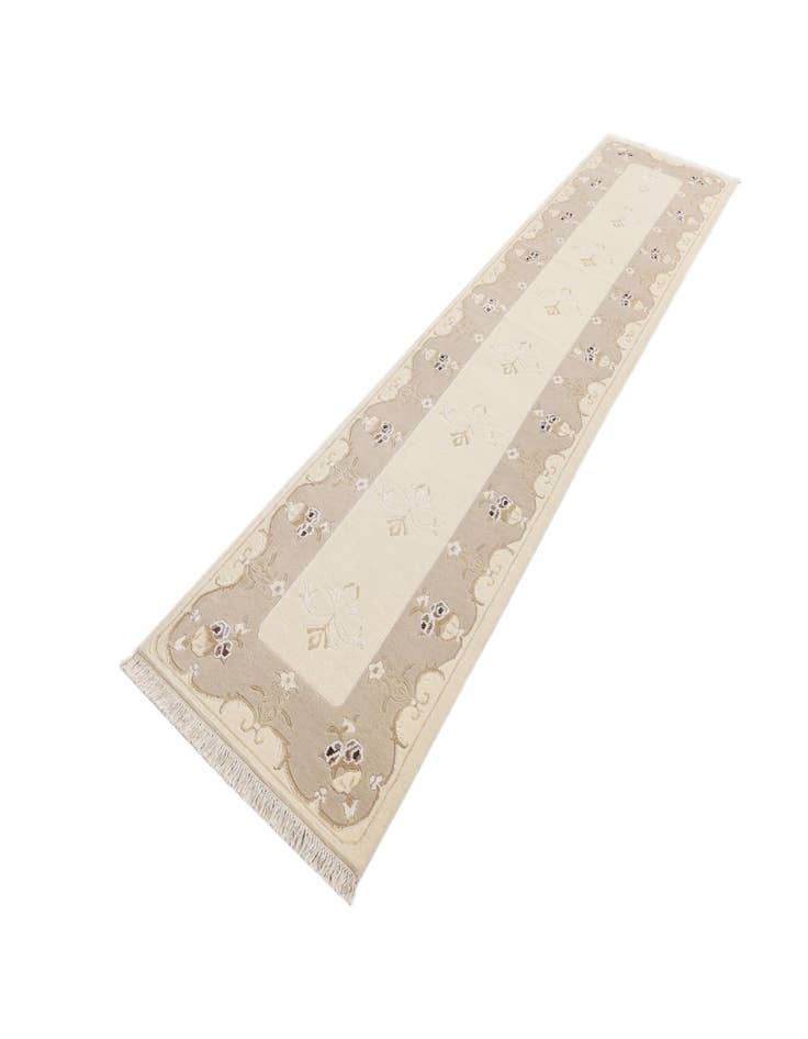 Detail image of 2' 10 x 12' 10 Hand Knotted Darya Wool Runner Rug