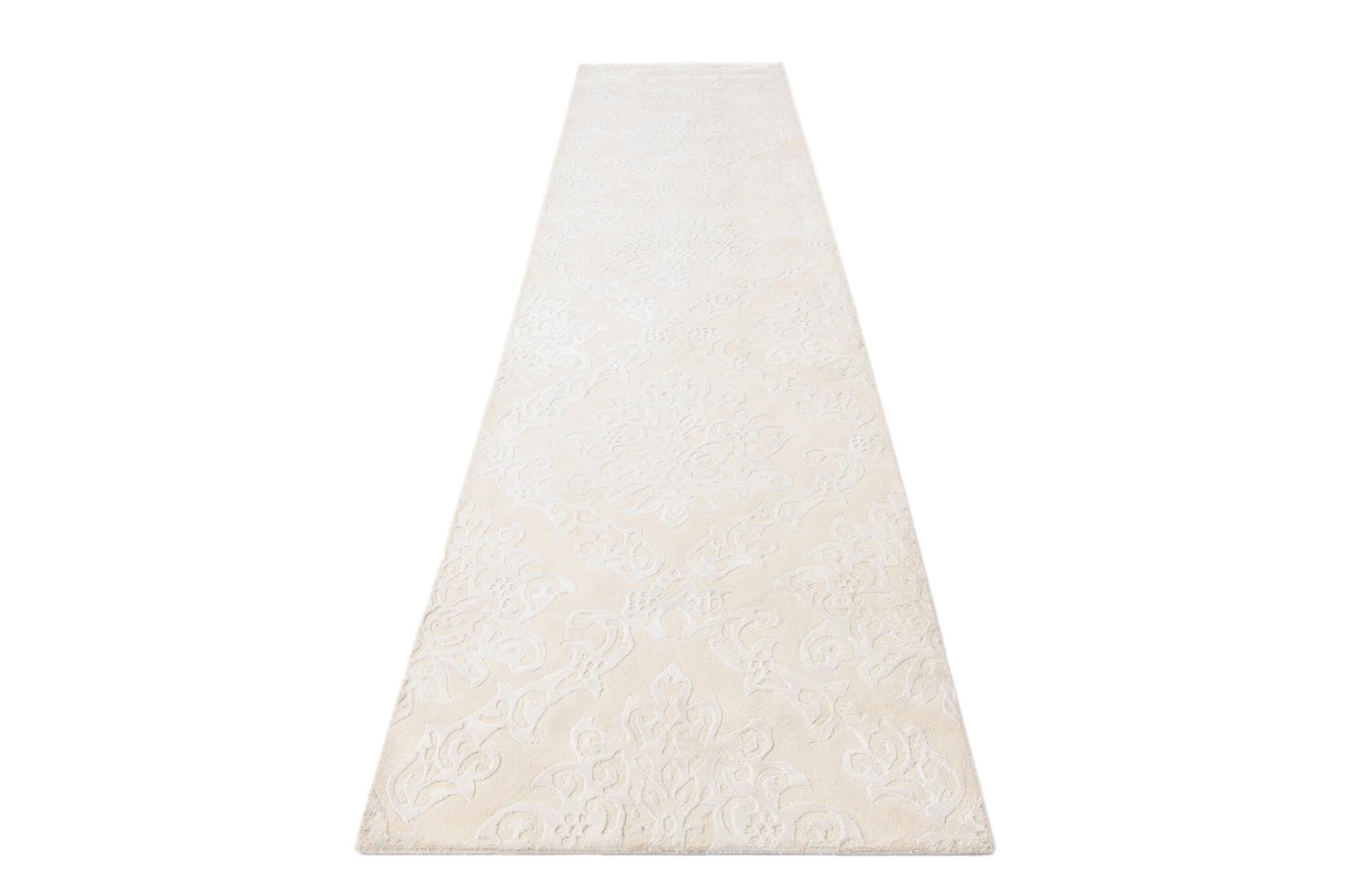 2' 9 x 13' 2 Hand Knotted Darya Wool Runner Rug
