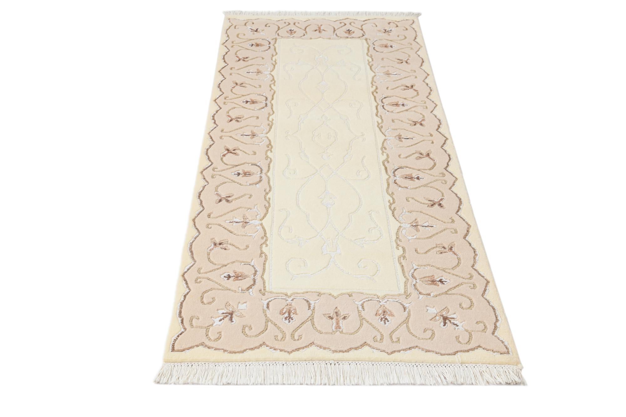 2' 8 x 6' 5 Hand Knotted Darya Wool Runner Rug