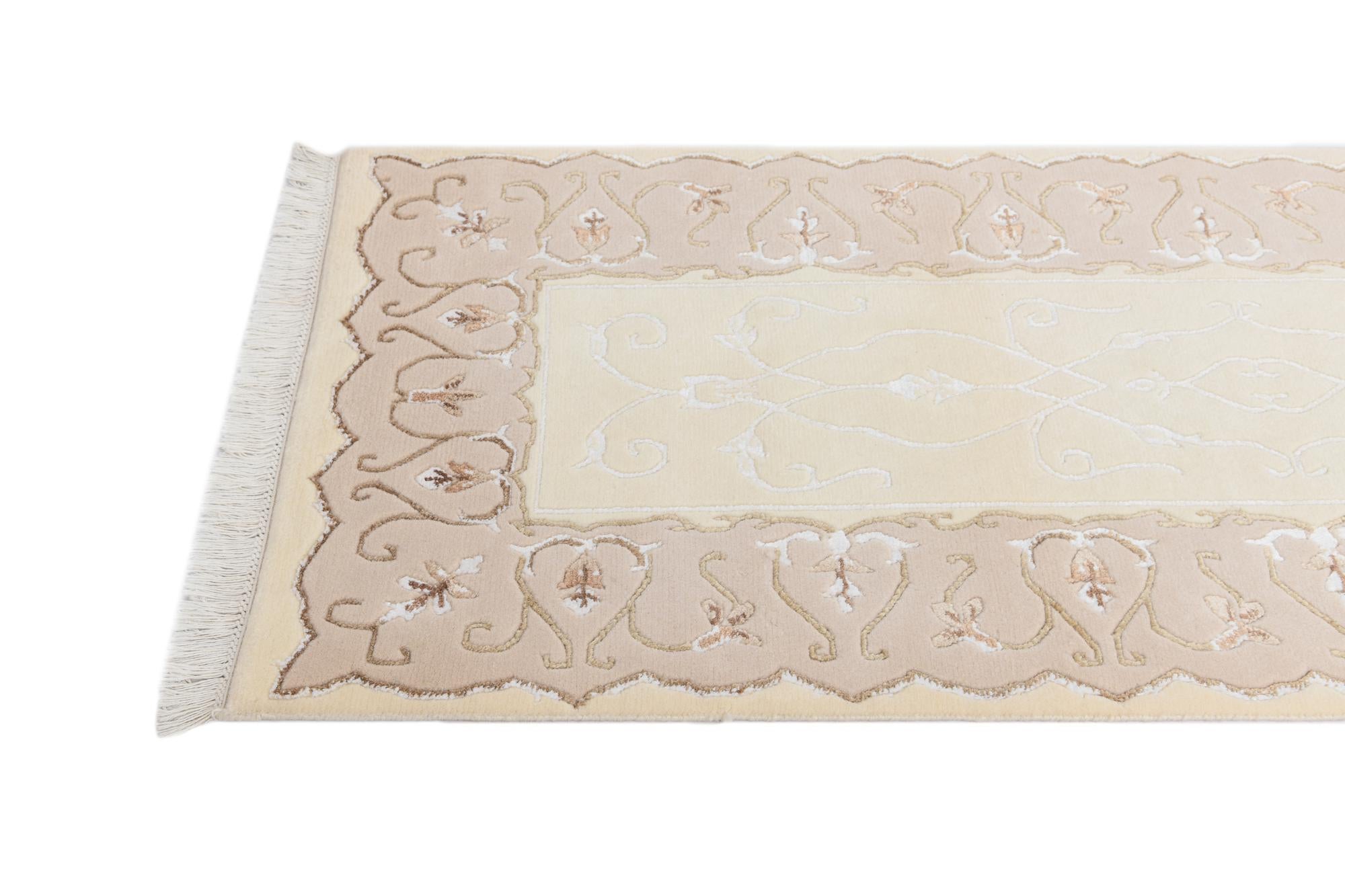 2' 8 x 6' 5 Hand Knotted Darya Wool Runner Rug