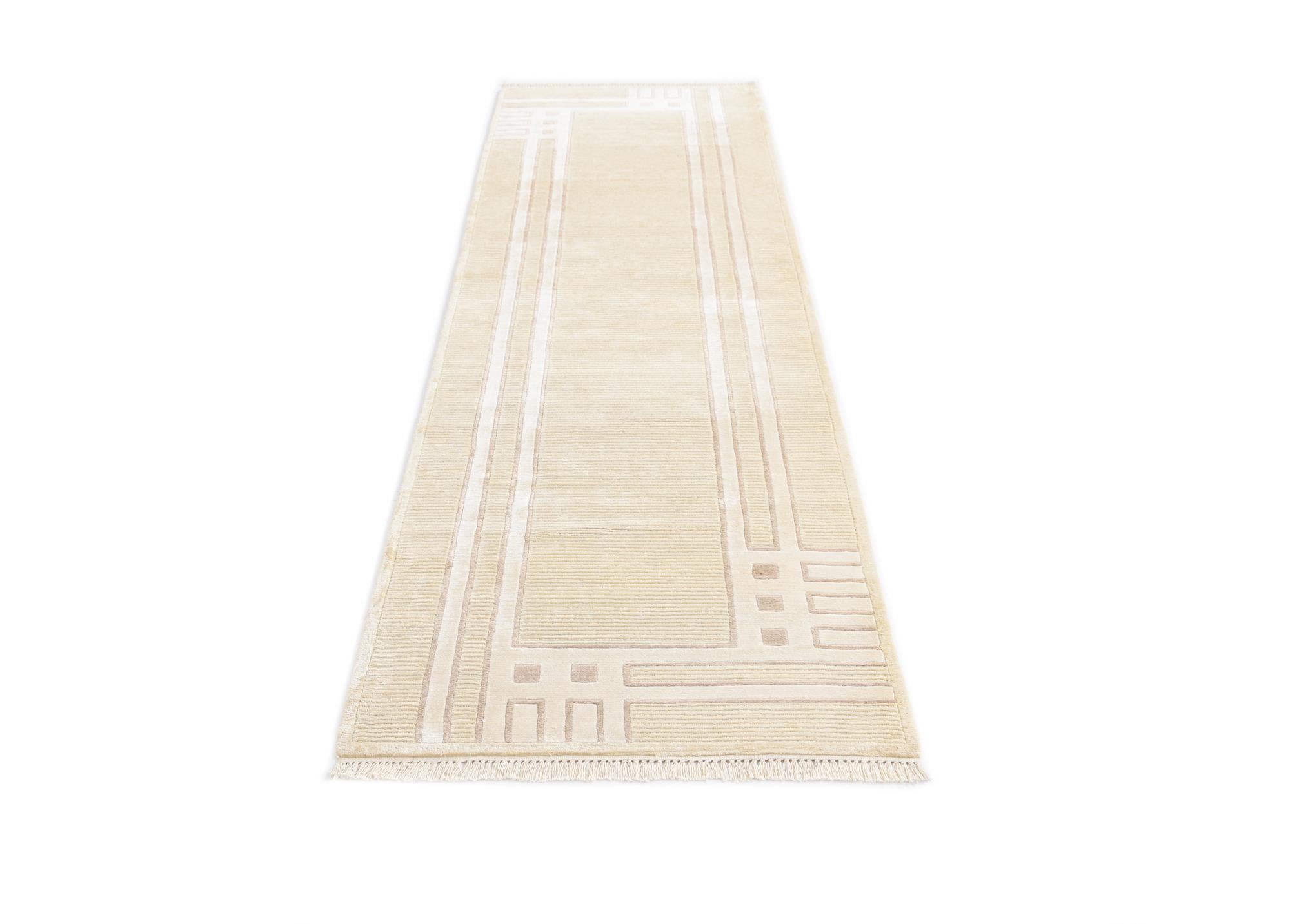 2' 8 x 9' 5 Hand Knotted Darya Wool Runner Rug