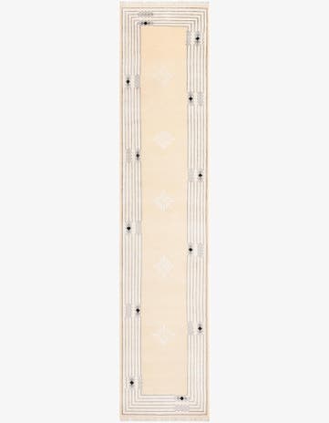 2' 7 x 13' Hand Knotted Darya Wool Runner Rug