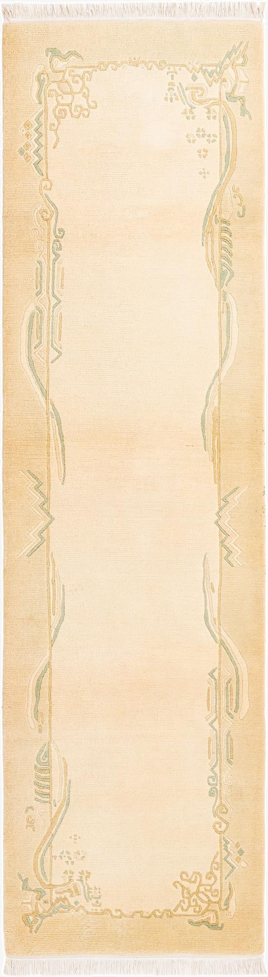 2' 7 x 9' 10  Hand Knotted Darya Wool Runner Rug