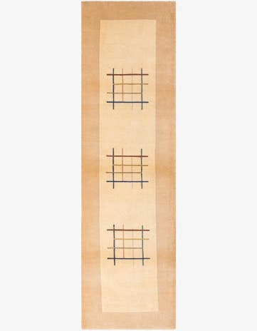 2' 7 x 9' Hand Knotted Darya Wool Runner Rug