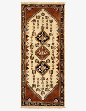 2' 9 x 6' 7 Hand Knotted Ghashghai Runner Rug